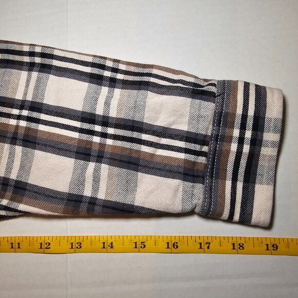 Howe Creative Workforce Plaid Button Down Cotton Flannel Shirt Long Sleeve L - Picture 12 of 12